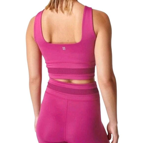 Sweaty Betty All Day Wrap Waist Tank Leggings Set Phlox Pink Size 12/XL - Picture 5 of 12